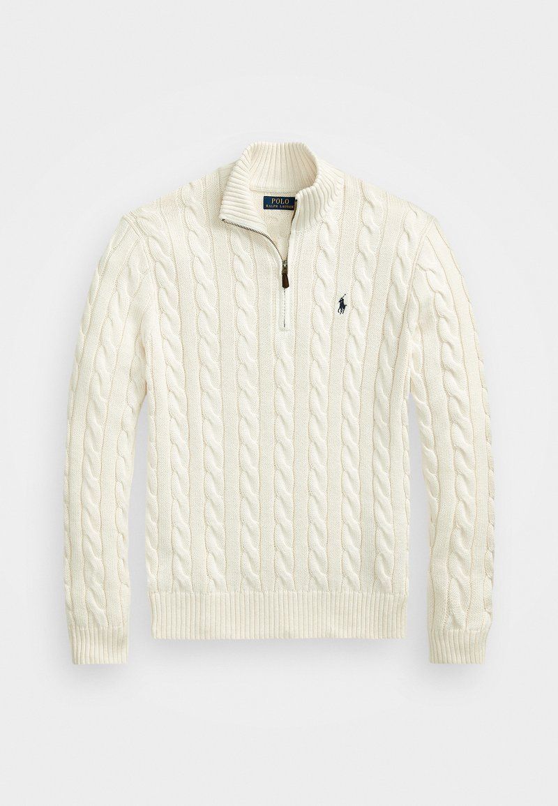 QUARTER ZIP RALPH LAUREN WHITE